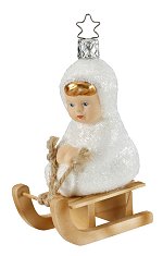 Kinder of Sledding<br>Inge-glas Ornament